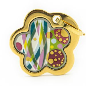 Estate Contemporary Frey Wille Gold Plate and Enamel Pendant