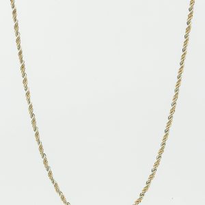 Estate Sterling Silver and Yellow Gold Rope Chain By Tiffany & Co.