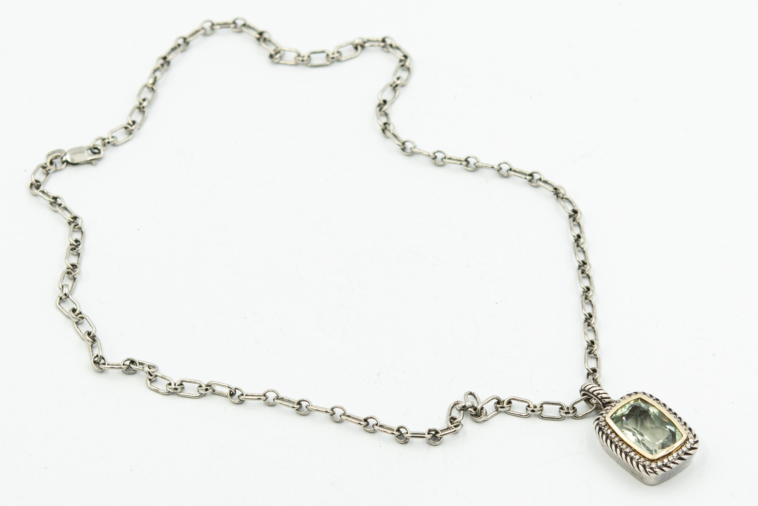 Estate Vintage Green Serpentine Necklace