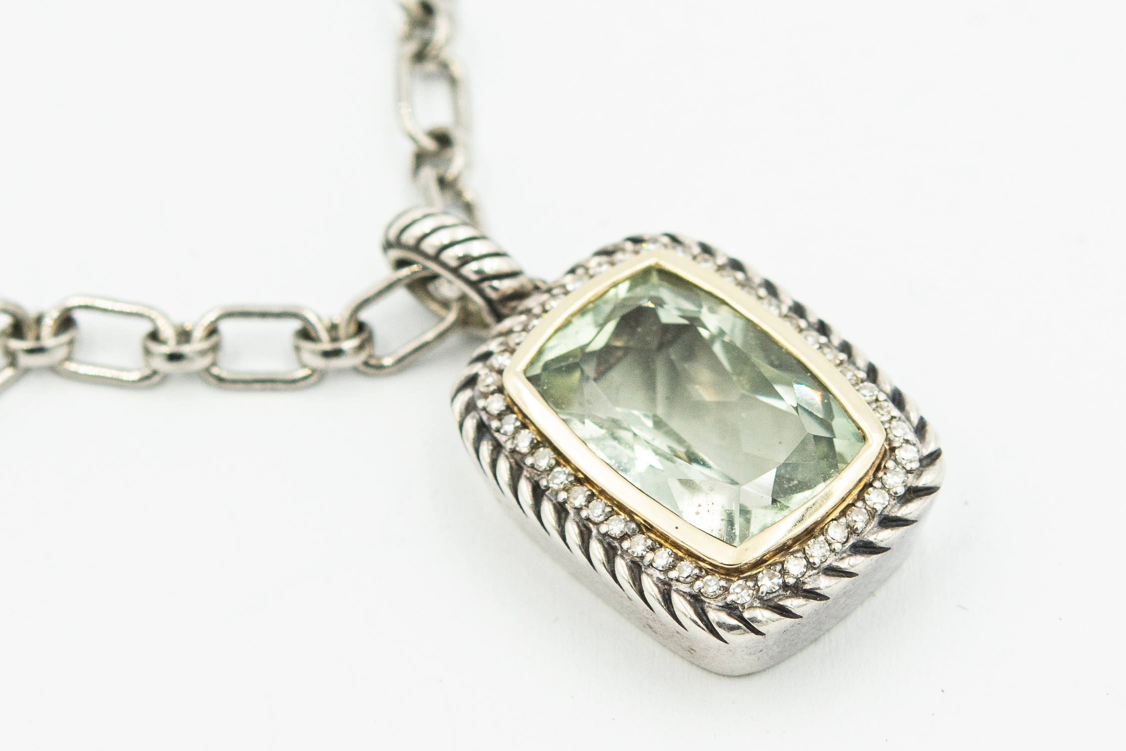 Estate Vintage Green Serpentine Necklace