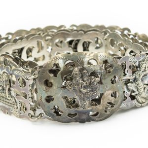 Unusual Estate Sterling Silver Siam Thai Belt