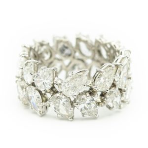 Estate Platinum and Diamond Double Row Eternity Ring 8.00cts