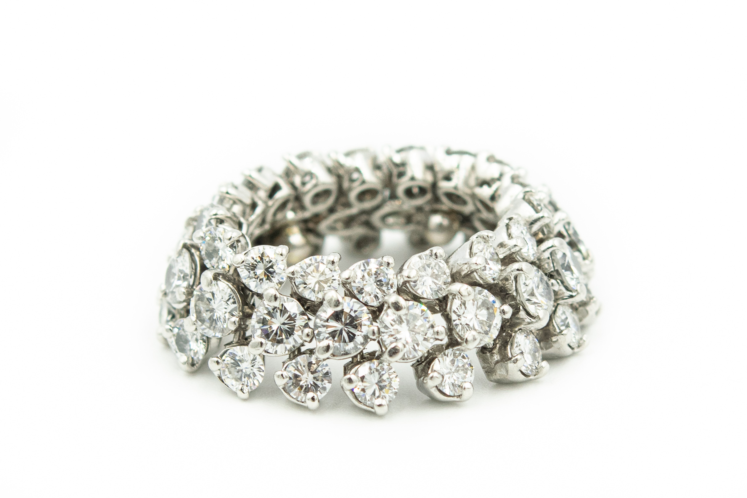 Estate Platinum Diamond Eternity "Flex" Band 10.00Cts