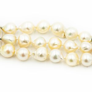 Estate 1980's Baroque Cultured Triple Row Pearl Bracelet
