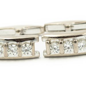 Estate White Gold and Diamond Cufflinks by Hearts On Fire