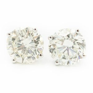 Estate White Gold and Diamond Studs Earrings