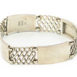 Estate Rare Sterling Silver Bracelet by Georg Jensen and Wendel Model 62