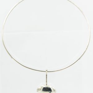 Estate Georg Jensen Sterling Silver Pendant No. 304 by Vivianna Torun with Matching Collar No. 174 Circa 1970