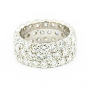 Estate White Gold and Diamond Triple Row Eternity Ring