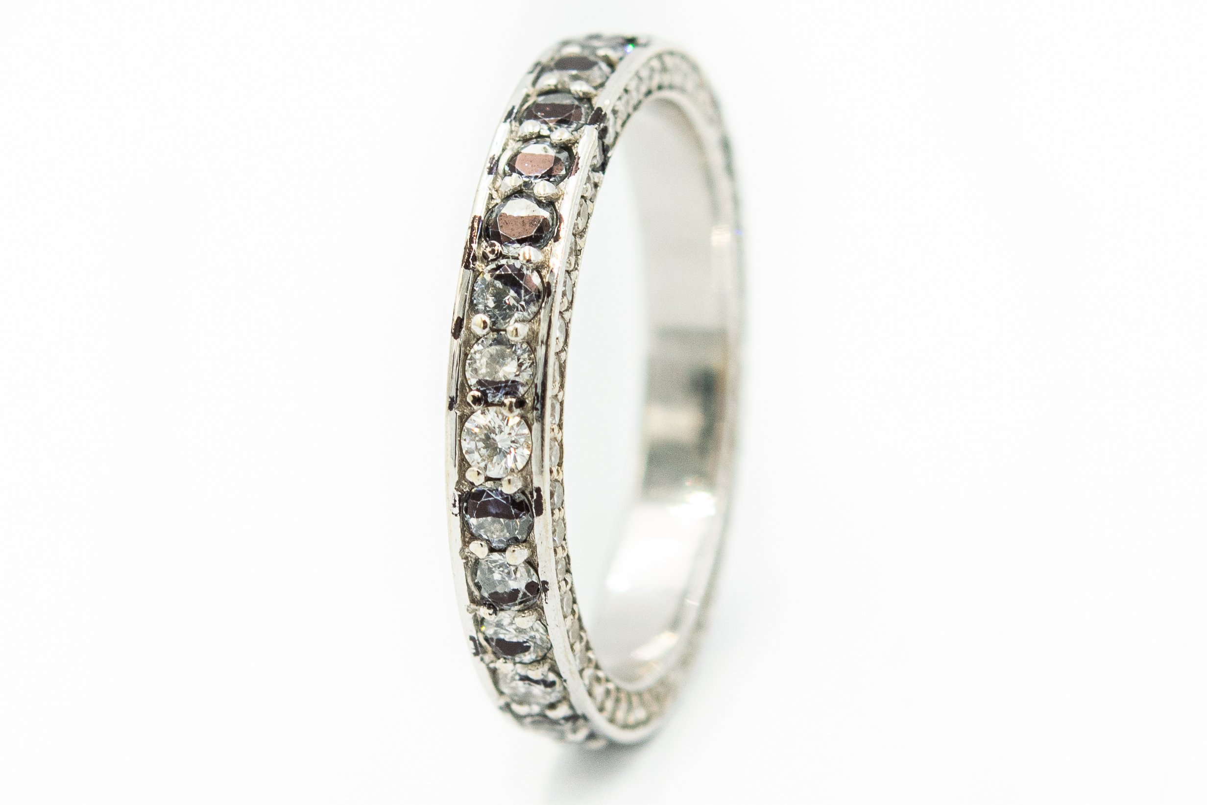 Estate Contemporary White Gold Eternity Band