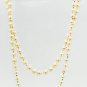 Estate Cultured Single Strand Pearl Necklace