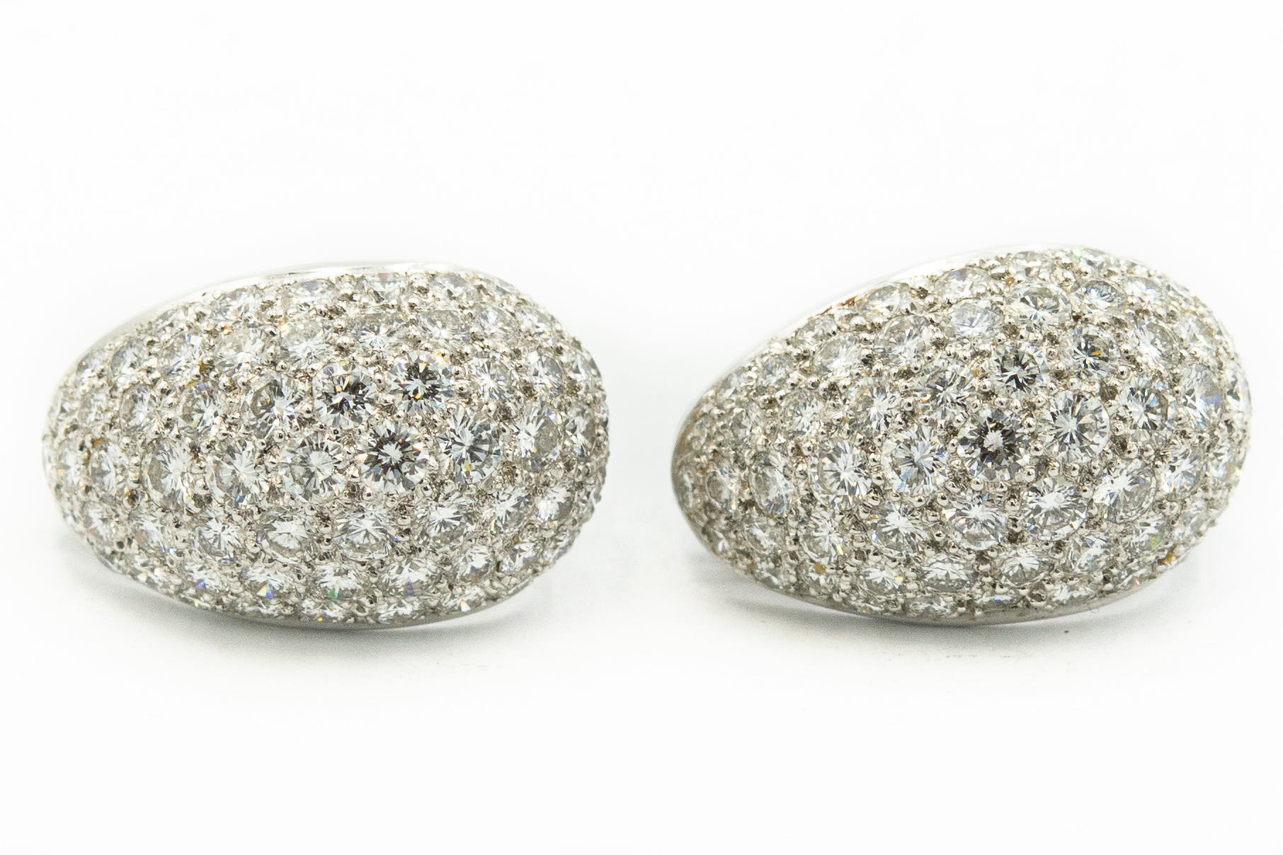Estate Platinum and Diamond Earrings