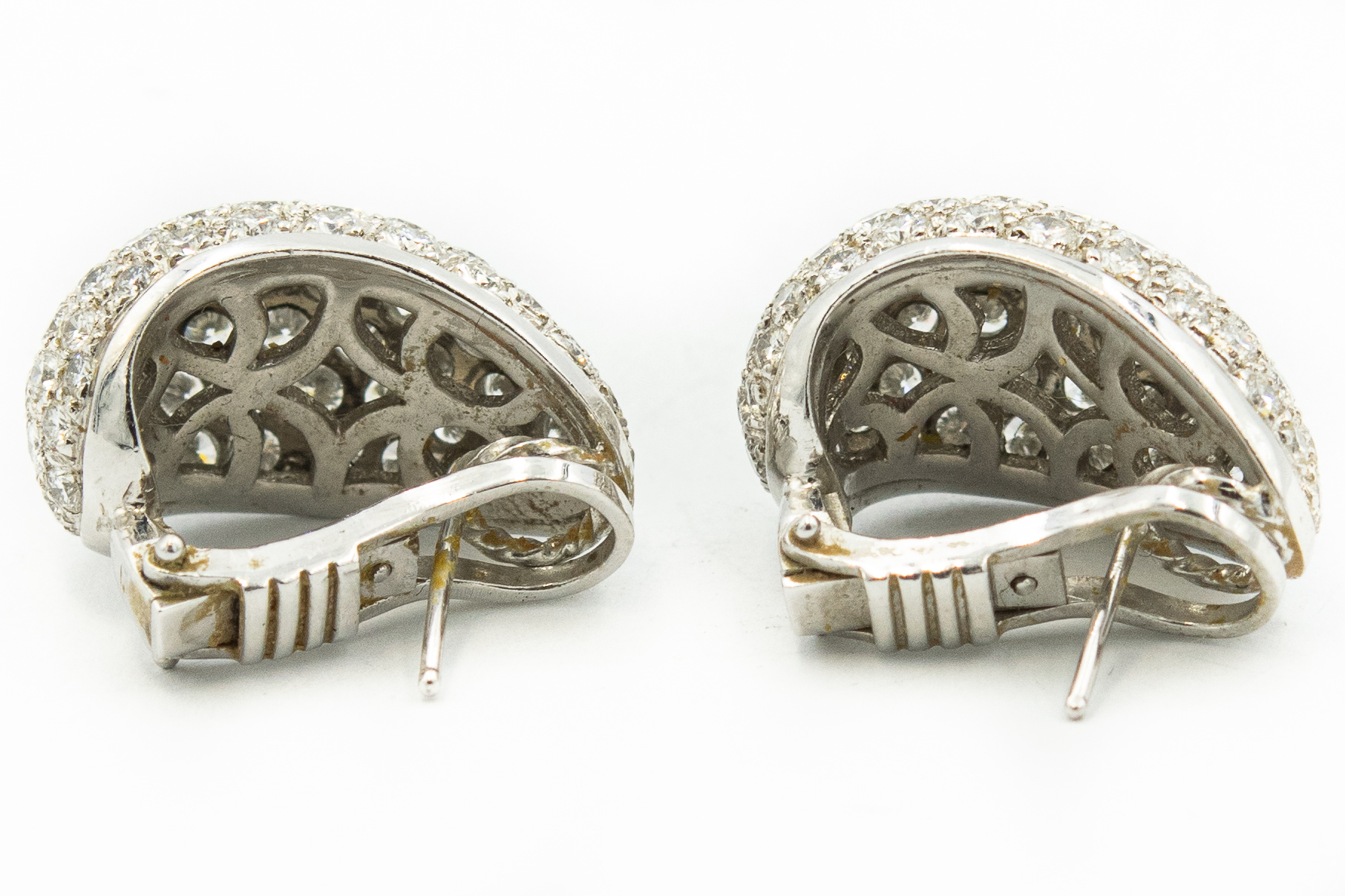 Estate Platinum and Diamond Earrings