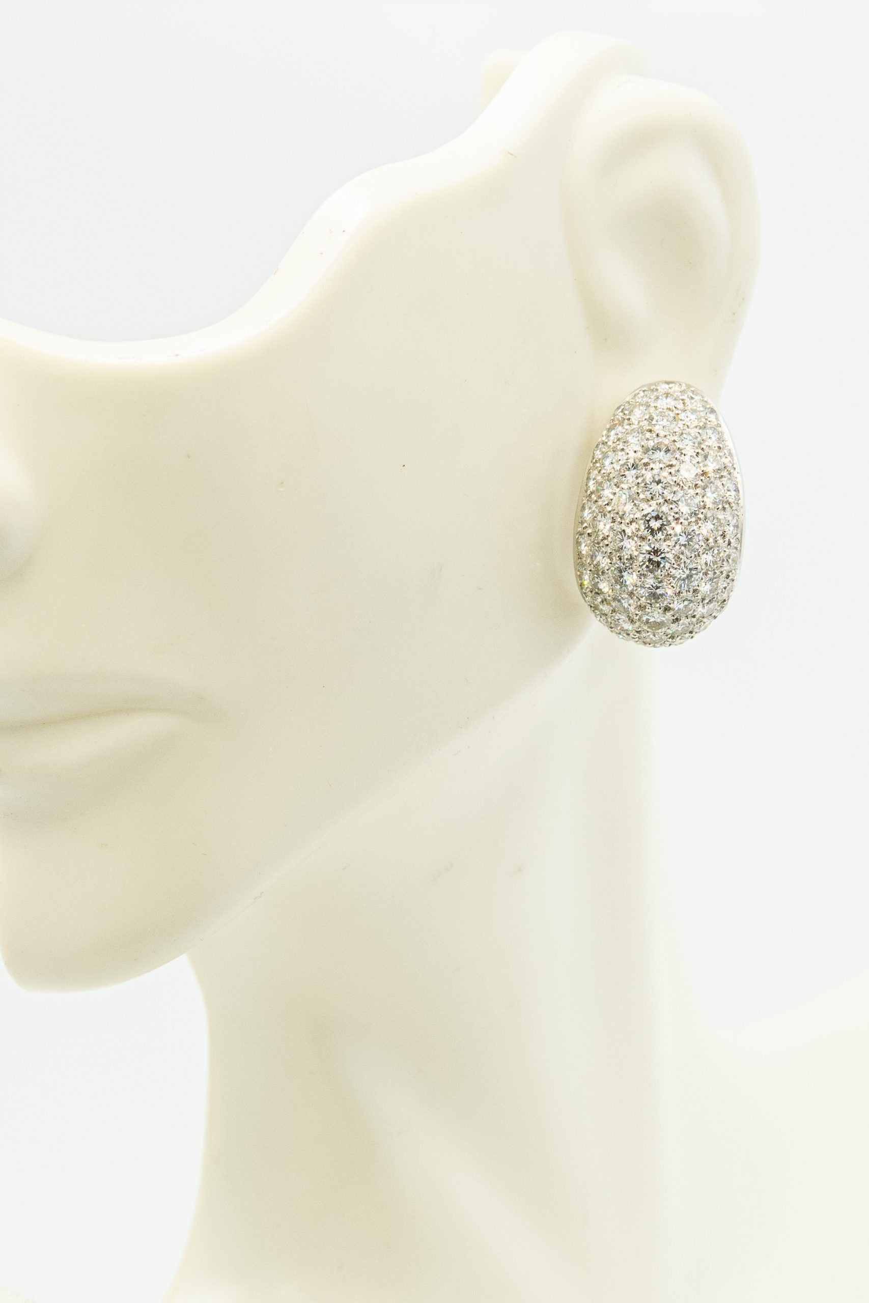Estate Platinum and Diamond Earrings