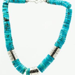 Estate Sterling Silver and Turquoise Necklace