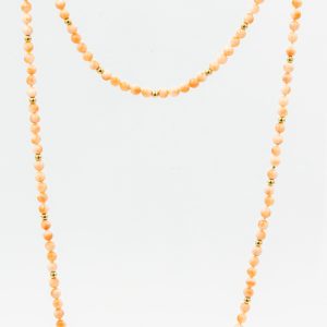 Estate Opera Length Beaded Coral Necklace
