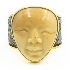 Estate Carved Mammoth Ivory Ring