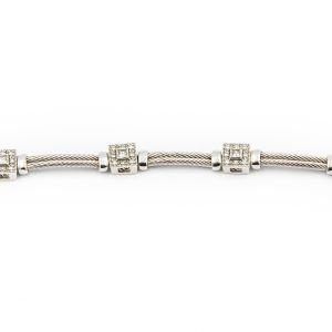 Estate White Gold and Diamond Bracelet by Philippe Charriol