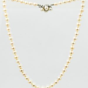 Estate Pearl and Diamond Necklace