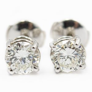 Estate Diamond Stud Earrings