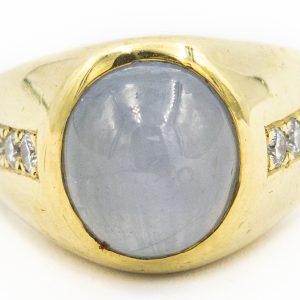 Estate Yellow Gold and Star Sapphire Ring