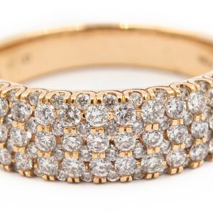 Estate Rose Gold and Diamond Ring