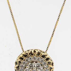 Estate Native Turquoise Nugget Necklace with Gold Spacers