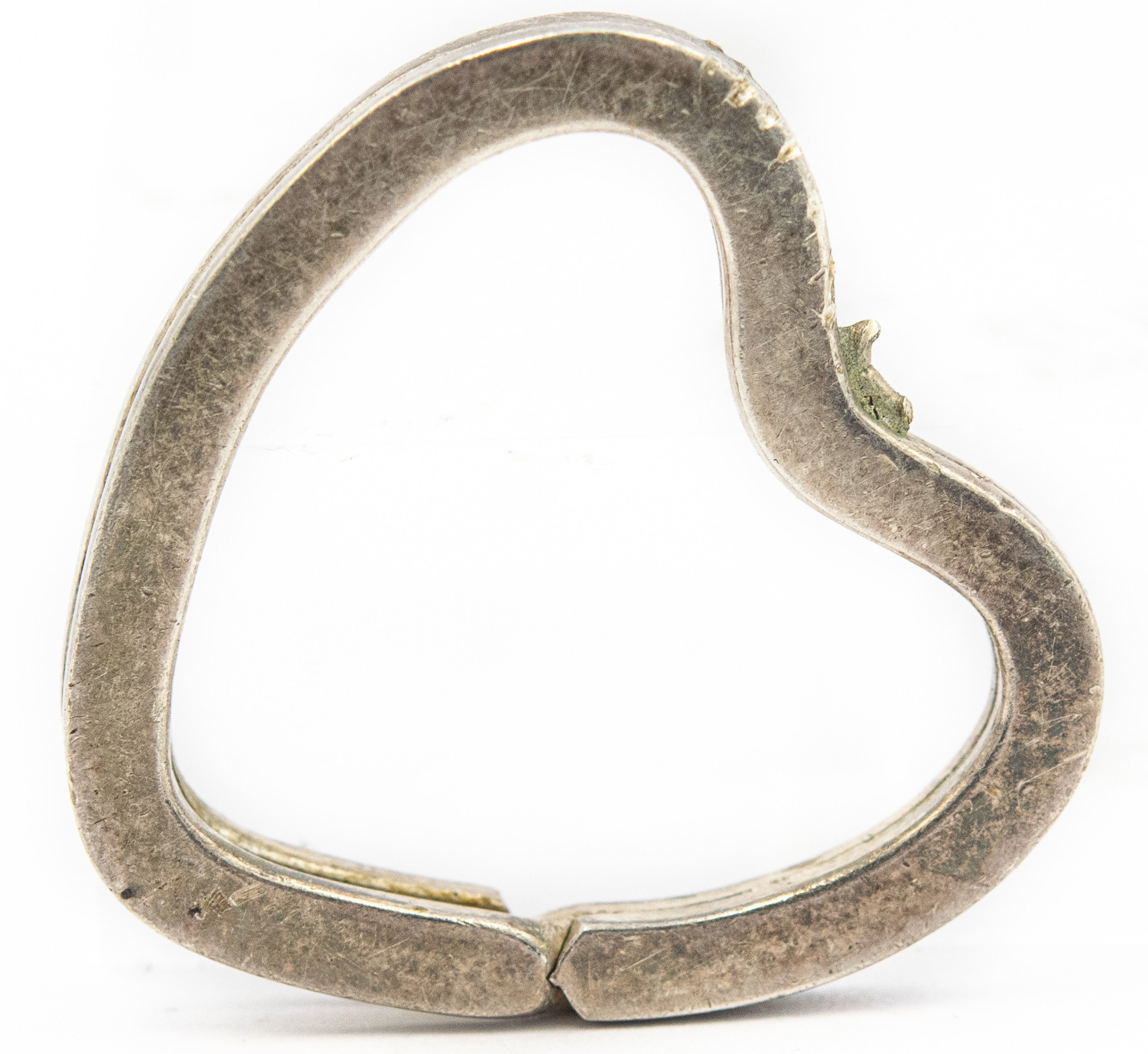 Estate Sterling Silver Heart Key Ring by Tiffany & Co.