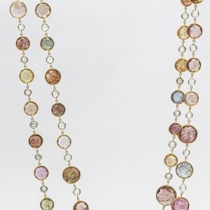 Estate Unique Gemstone By The Yard Necklace by Chopard