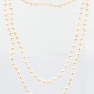Estate Opera Length Cultured Pearl Necklace