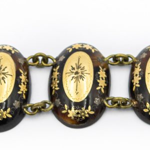 Estate Victorian Tortoiseshell Piqué Bracelet