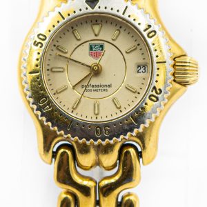 Ladies Mini Gold Plated TAG Heuer Professional 200 Meter, WG1430 Wristwatch Circa 1990's.