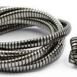 Estate Triple Tri Colored Sterling Silver Bangles and Earrings Suite