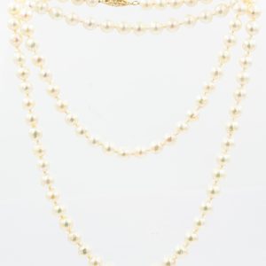 Estate Cultured Single Strand Pearl Necklace