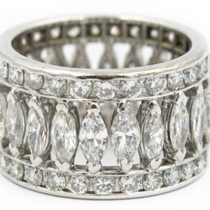Estate 1950's Platinum and Diamond Eternity Band