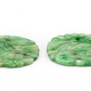 Estate Jadeite Jade Ear Pendants
