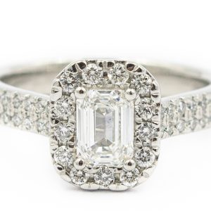 Estate Platinum and Diamond Engagement Ring