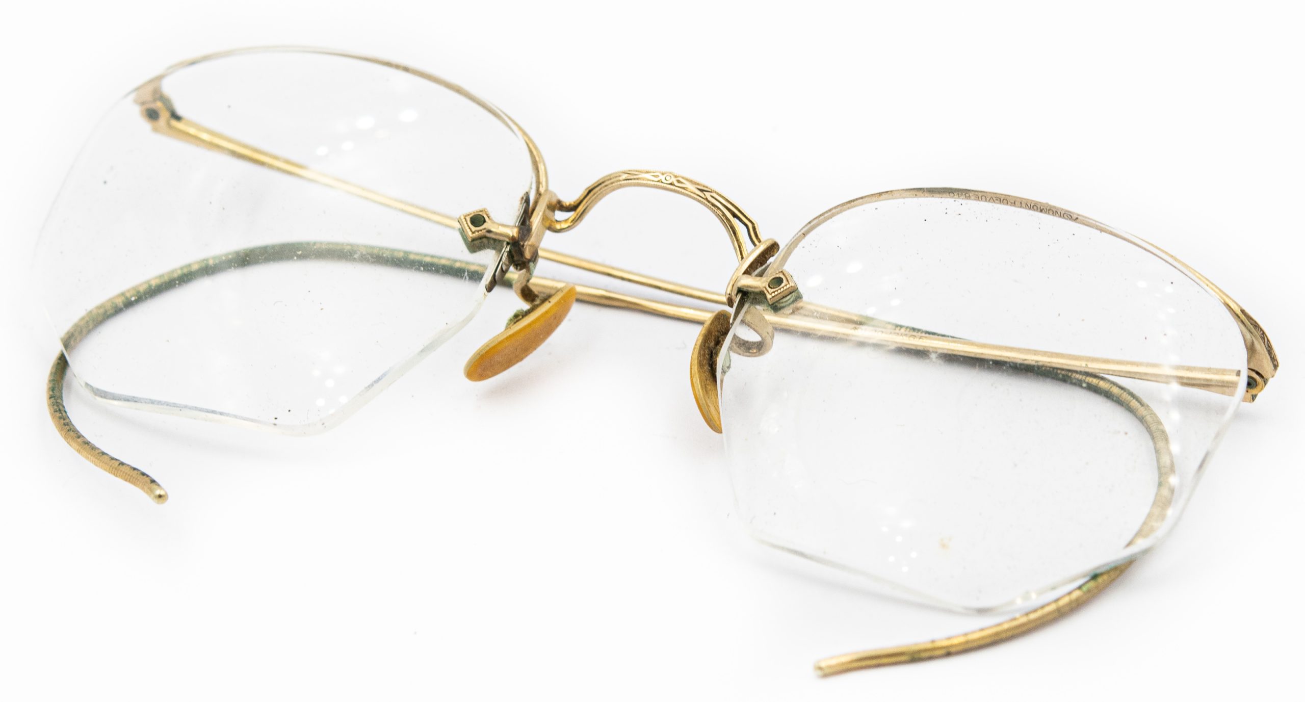 Antique Eye Glasses with Gold Filled Frames and Fitted Case