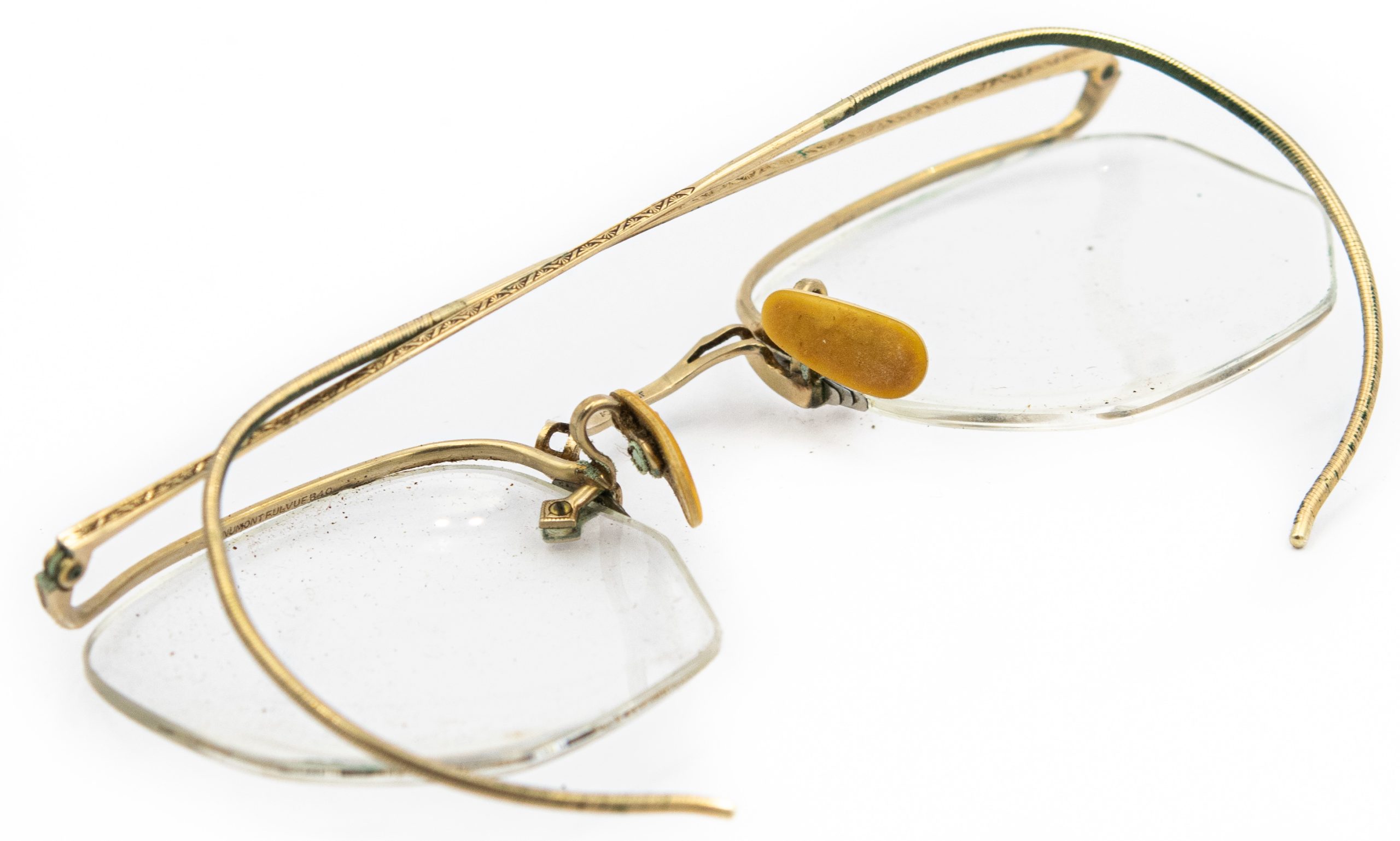 Antique Eye Glasses with Gold Filled Frames and Fitted Case