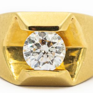 Estate Yellow Gold and Diamond Ring