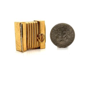 Vintage Yellow Gold Movable Accordion Charm