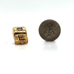 Vintage Yellow Gold Movable Calculator Charm