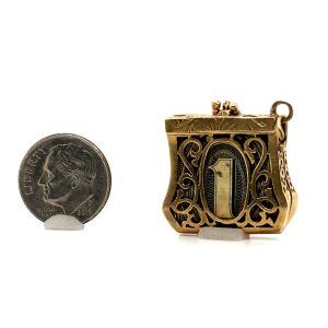 Vintage Yellow Gold Purse "MAD MONEY" Charm