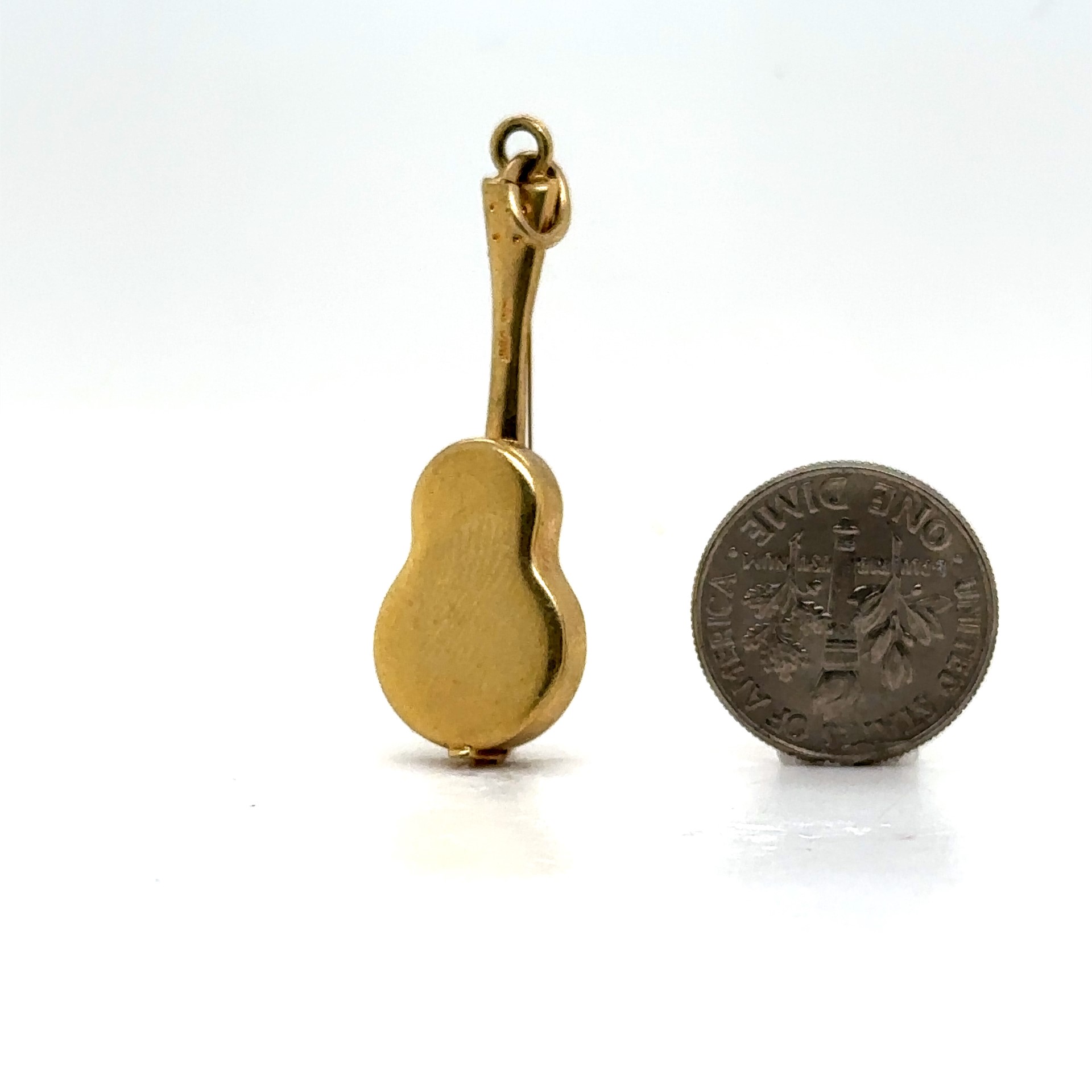 Vintage Yellow Gold Guitar/Mandolin Charm