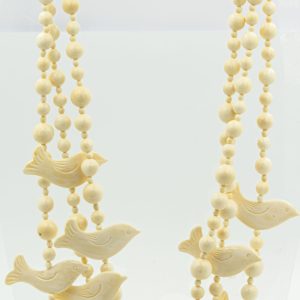 Estate Whimsical Native American Carved Ivory Necklace