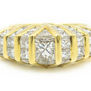 Estate Yellow Gold and Quadrillion Diamond Ring