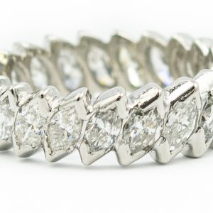 Estate Platinum and Marquise Diamond Eternity Ring