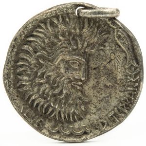 Estate Rare Silver Club Med (MÉDITERRANÉE) Omni Sports Tennis Medal Circa 1970s