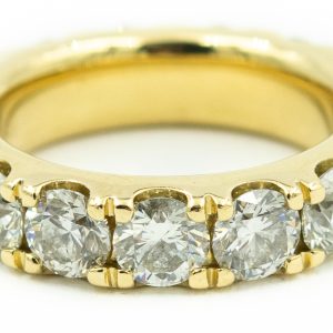 Estate Yellow Gold and Diamond Eternity Ring