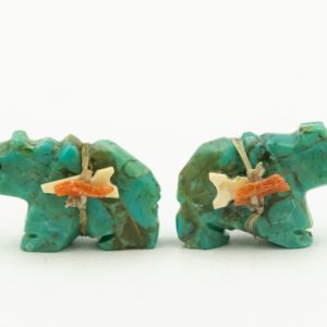 Estate Native American Indian Necklace and Earrings Suite by Du Wayne Turpen